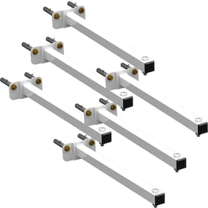 06 SUPORTES REFLETOR BASE RETA BRAÇO 60 cm 6 Cjts