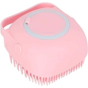 Lava Pelo Pet Escova Banho Cachorro Gato Dispenser Shampoo Rosa - Rosa