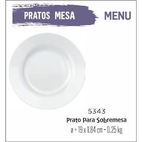 Jogo De Prato Menu 04 Pratos Sobremesa - Lanche - Branco