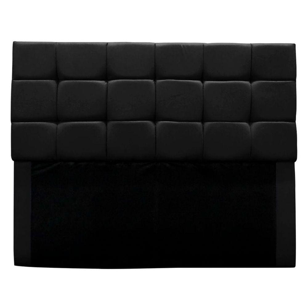 Cabeceira Cama Box Estofada Queen 160 cm Bianca Suede Preto