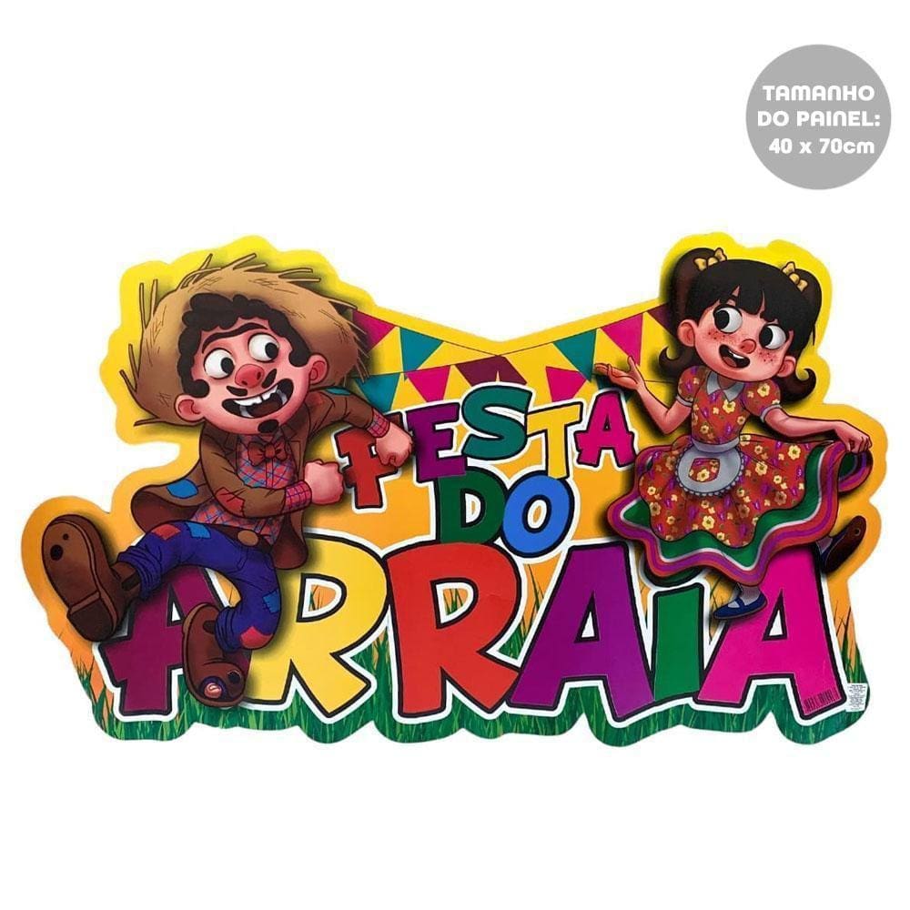 Painel Casal Caipira Arraiá Para Decoração Festa Junina