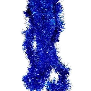 Kit 3 Festão Natal Azul Metalizado Enfeite 2Mx20Cm Decoração