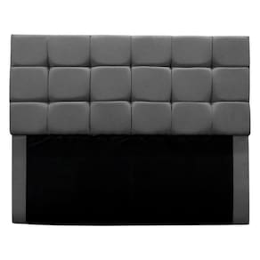 Cabeceira Cama Box Estofada Queen 160 cm Bianca Suede Cinza
