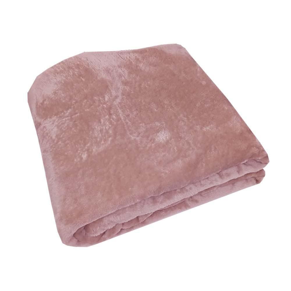 Cobertor Queen Toque De Seda Rose 2,20X2,40M - Niazitex