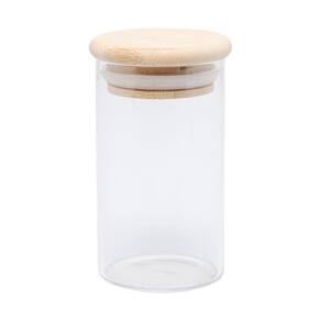 Porta Mantimento Wolff De Vidro Com Tampa De Bambu 800Ml