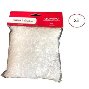 Floco De Neve Artificial Decorativo 150g Branco