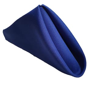 Kit Guardanapo Boca Tecido Mesa Posta 4 Pç Oxford Liso Azul