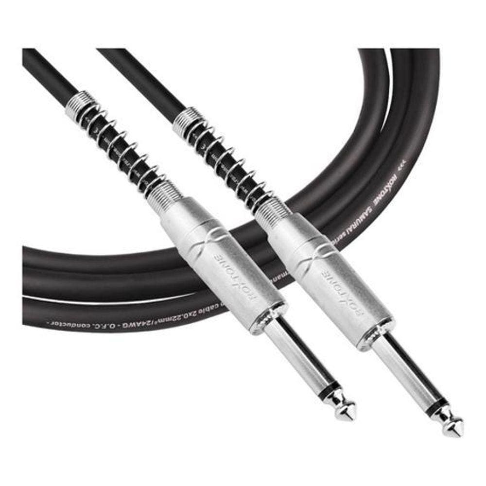 Cabo Mono P10 X P10 Macho 3m Roxtone Sgjj100l3 Preto