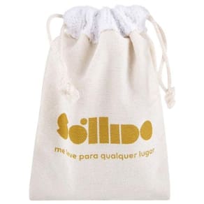 Kit 2X: Saquinho De Algodão Sóllido 1 Unidade