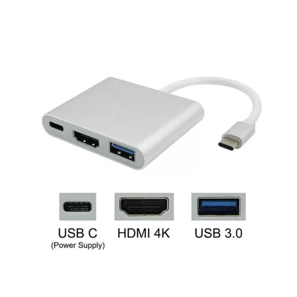 Cabo Adaptador Otg Conversor Usb C Para Hdmi Usb 3.0 Tipo C