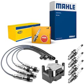 Kit Vela Cabo Bobina VW Fox 1.0 8V RSH 2003 a 2005 Gasolina
