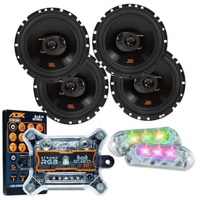 Kit 4 Alto Falantes 6 JBL FLEX4 6TRFX55 220 Watts Rms + Kit 2 Strobo AJK 6W Ritimico 3.0