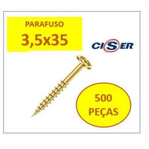 Parafuso Chipboard Flangeado 500 Peças 3,5X35 Para Madeira