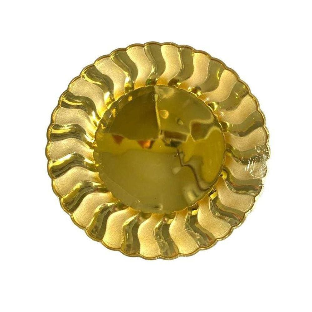 Pratos Descartáveis Natal Réveillon Luxo - 12 unid.