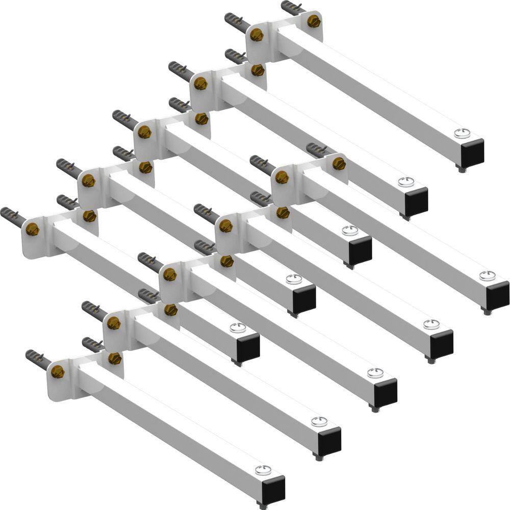 10 SUPORTES REFLETOR BASE RETA BRAÇO 70 cm 10 Cjts