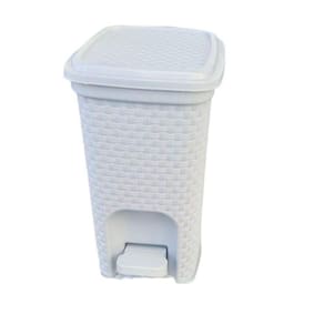 Lixeira Cesto Lixo Cinza Com Pedal Plástico 7 Lts Multiuso