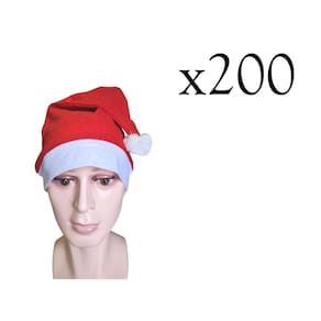 Gorro Papai Noel Chapéu Natalino Adulto Infantil- Kit 200Un