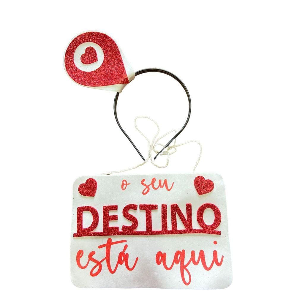 Plaquinha De Carnaval Tiara Seu Destino Está Aqui- Kit 5Un