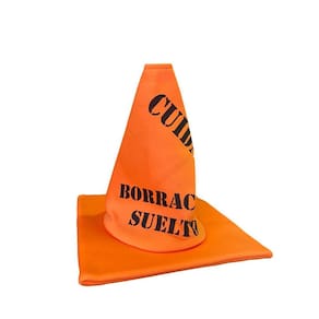 Chapéu Cone Sinalizador Cuidado Borracha Solta-Kit2Un