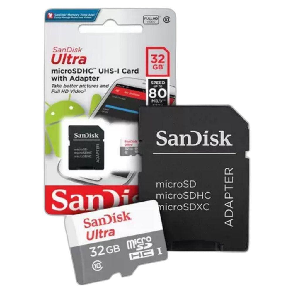 Cartão De Memória Sandisk Ultra 32Gb Classe 10 Microsdhc
