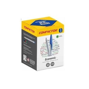 100 Canetas Esferográfica Ponta Média Azul Compactor
