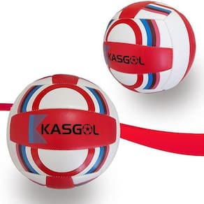 Bola De Voleibol Kasgol Tamanho Oficial Branco E Vermelho