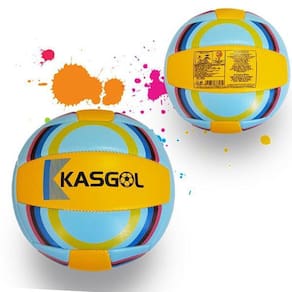 Bola De Voleibol Azul E Amarelo Tamanho Oficial Quadra/Praia