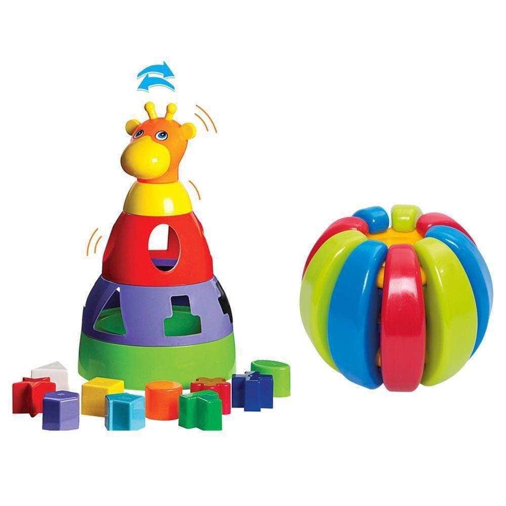 Brinquedos Bebe 1 Ano Didático Infantil Pedagógico Kit Com 2