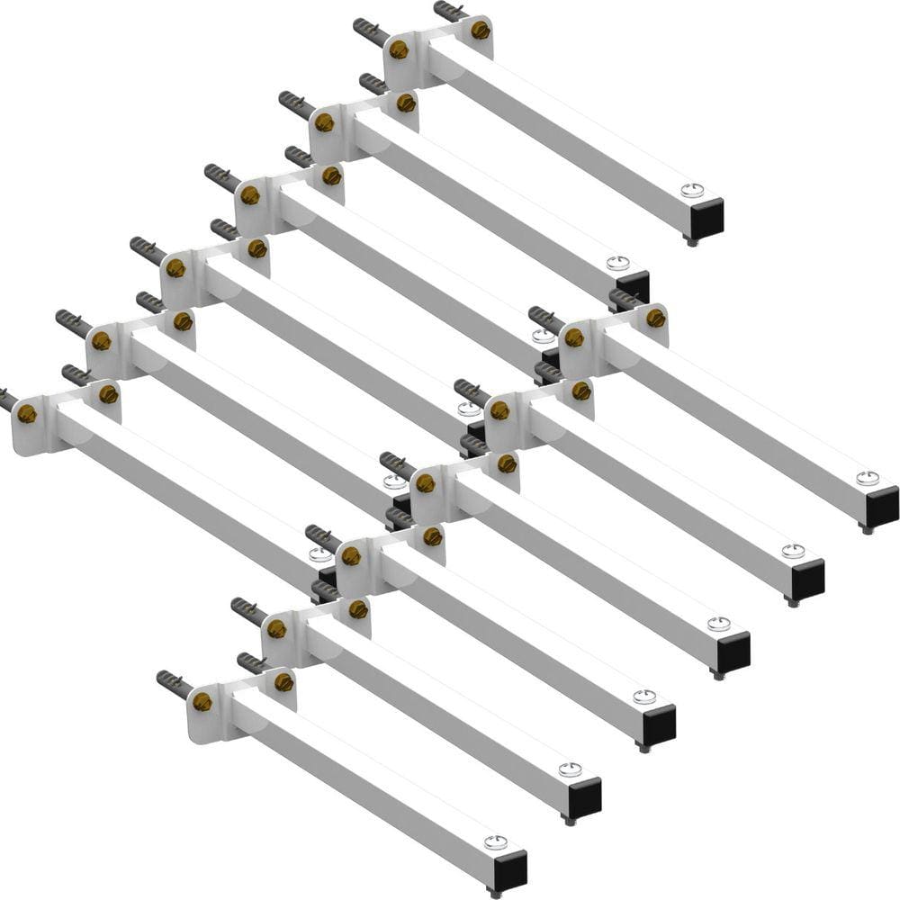 12 SUPORTES REFLETOR BASE RETA BRAÇO 80 cm 12 Cjts