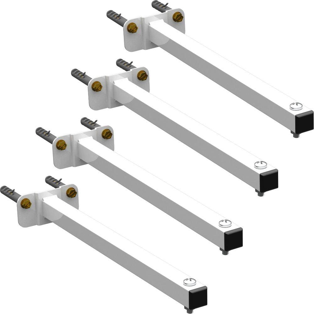 04 SUPORTES REFLETOR BASE RETA BRAÇO 80 cm 4 cjts