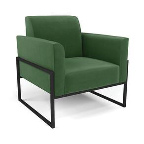 Poltrona Base Industrial Alta Preto Marisa Suede Verde D03 - D`Rossi