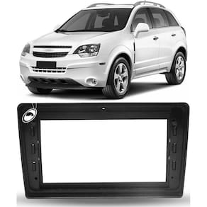 Moldura De Painel 2 Din 9" Polegadas Captiva 2008 à 2016 Preto