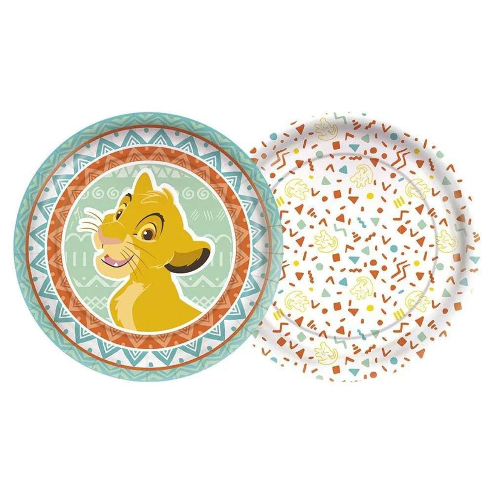 Kit Pratos Rei Leão 12 Unidades 18cm