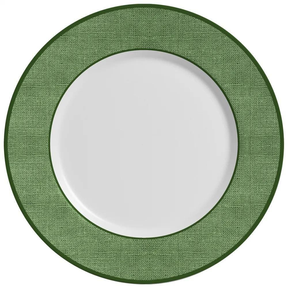 Sousplat Linho Verde 34Cm Cerâmica Alleanza