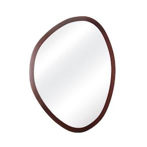 Espelho Decorativo Emoldurado Orgânico 77cm x 64cm E2G Design Marrom