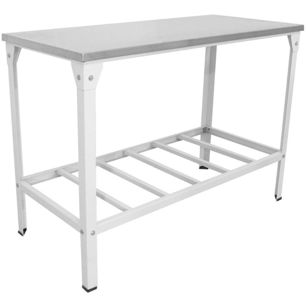 Mesa Inox Profissional Industrial Linha Leve 1,17x0,55 Prateleira - Innal