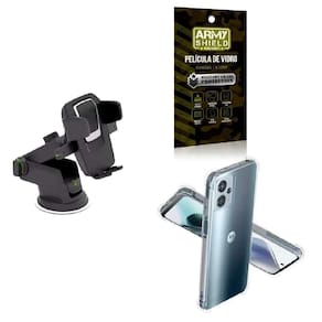 Capinha Moto G13 + Suporte Veicular Premium + Película 3D