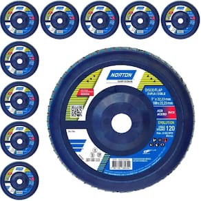 Disco de Lixa Flap 7 POL Grão 120 com 10 Unidades NORTON