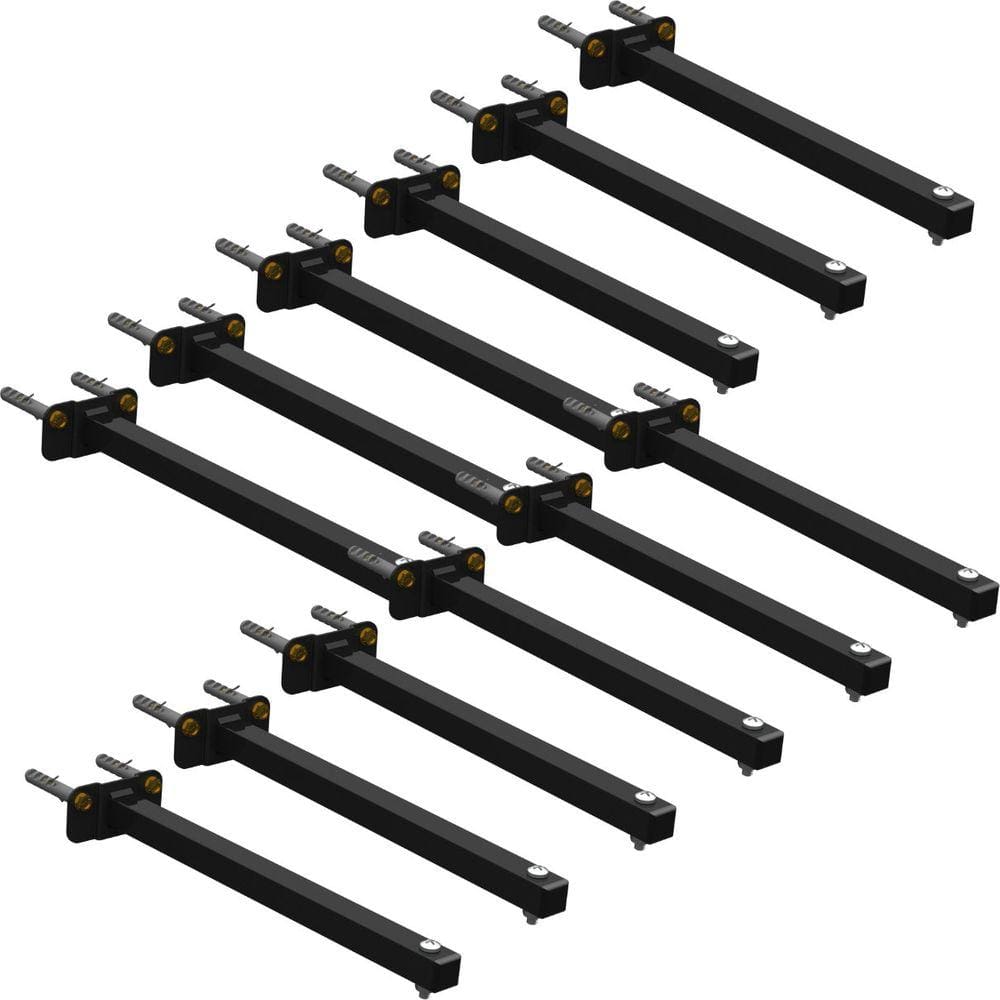 12 SUPORTES REFLETOR BASE RETA BRAÇO 100 cm 12 Cjts