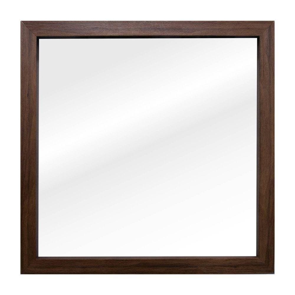 Espelho Jonic40 40cm X 40cm Castanho