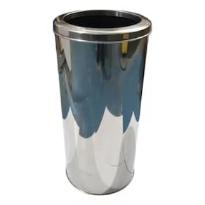 Lixeira De Inox Para Escritórios 30 Litros Tampa Aro 30X40