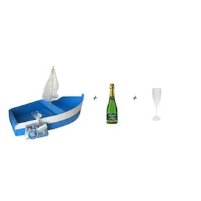 Barco De Iemanjá 60Cm + Kit+ Cidra+ Taça- Ano Novo Iemanjá