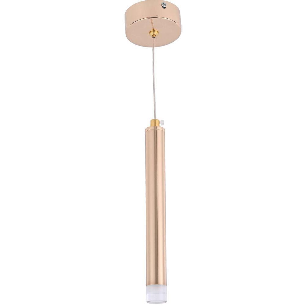 Pendente Aaron 20Cm 1,5Mt De Cabo |Dourado E Acrílico Transp