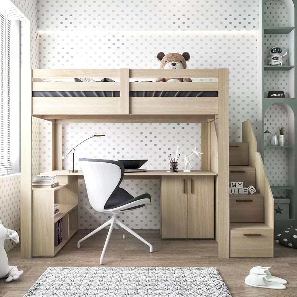 Cama Alta Infantil Star Plus Casatema Legno Salinas