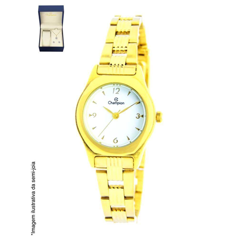 Relógio Champion Ch29950W - Dourado - Branco