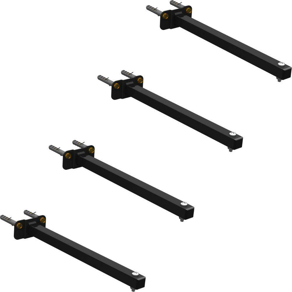 04 SUPORTES REFLETOR BASE RETA BRAÇO 70 cm 4 Cjts