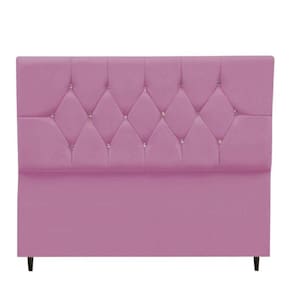 Cabeceira Cama Box Solteiro 90 cm Aurora Suede Rosa