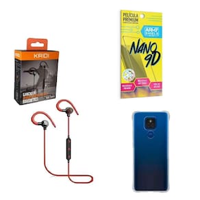 Kit Capinha Motorola E7 Plus Fone Bluetooth E Película 9D