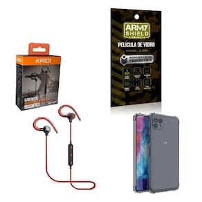 Kit Capa Moto G50 5G Fone Bluetooth E Película De Vidro 3D