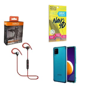 Capinha Samsung M12 Fone Bluetooth E Película De Cerâmica 9D